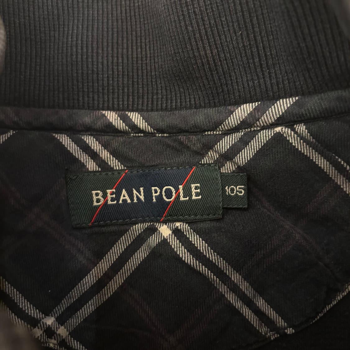 빈폴 체크 패치 쿼터집업 니트 상품이미지3