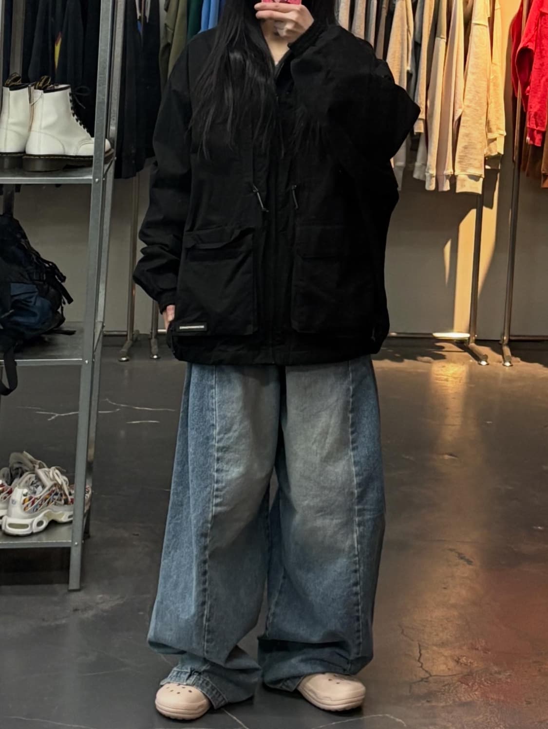 세컨모놀로그 컨템포러리 블랙 크롭 필드 자켓 A3166 상품이미지1