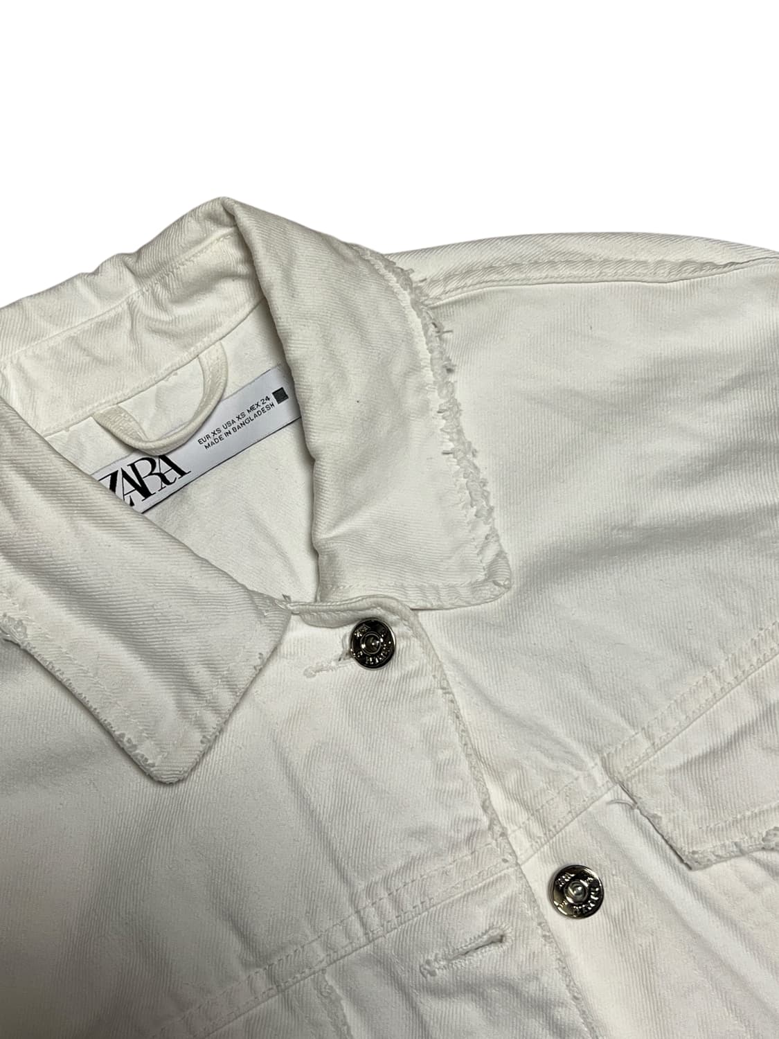 자라 데님 자켓 화이트 상품이미지2