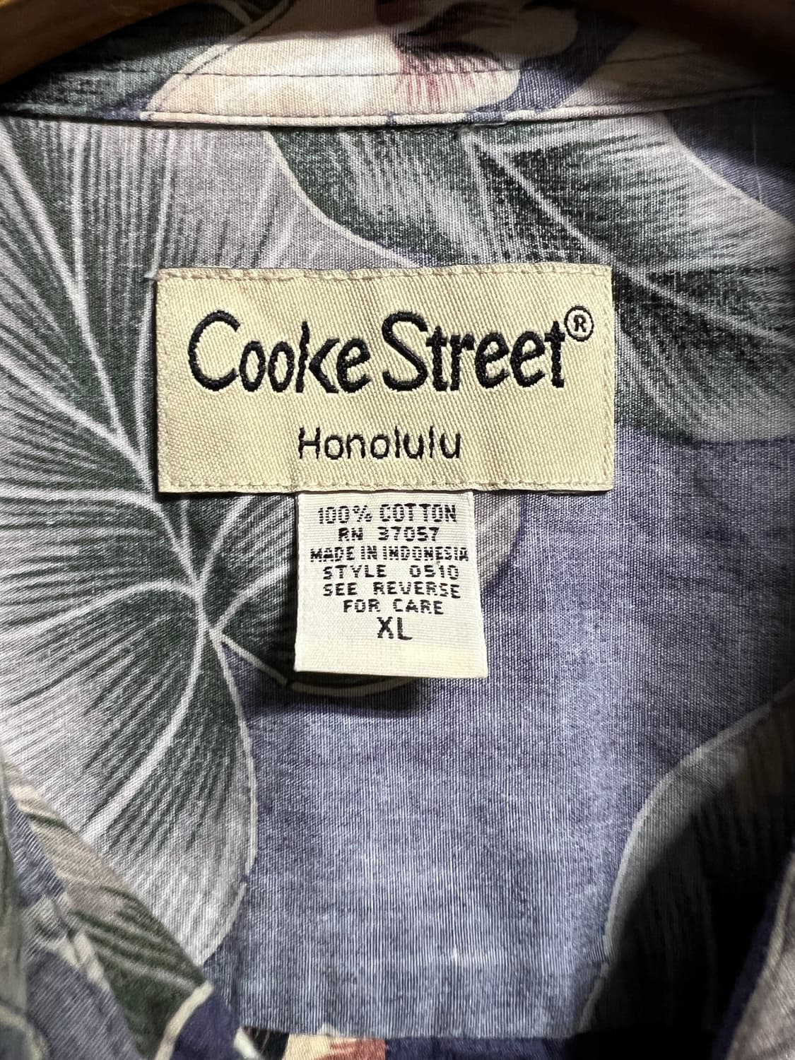 Cooke street 리프패턴 하와이안 셔츠 상품이미지5