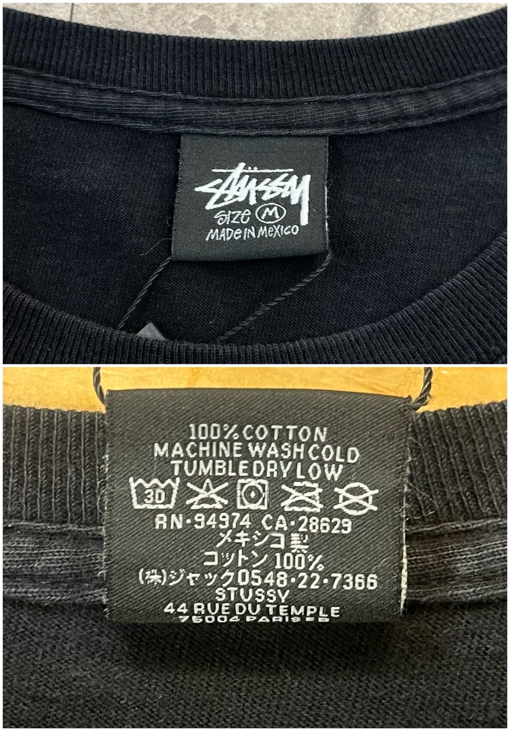 스투시 베이직 로고 반팔티 블랙 M #csz4126 상품이미지3