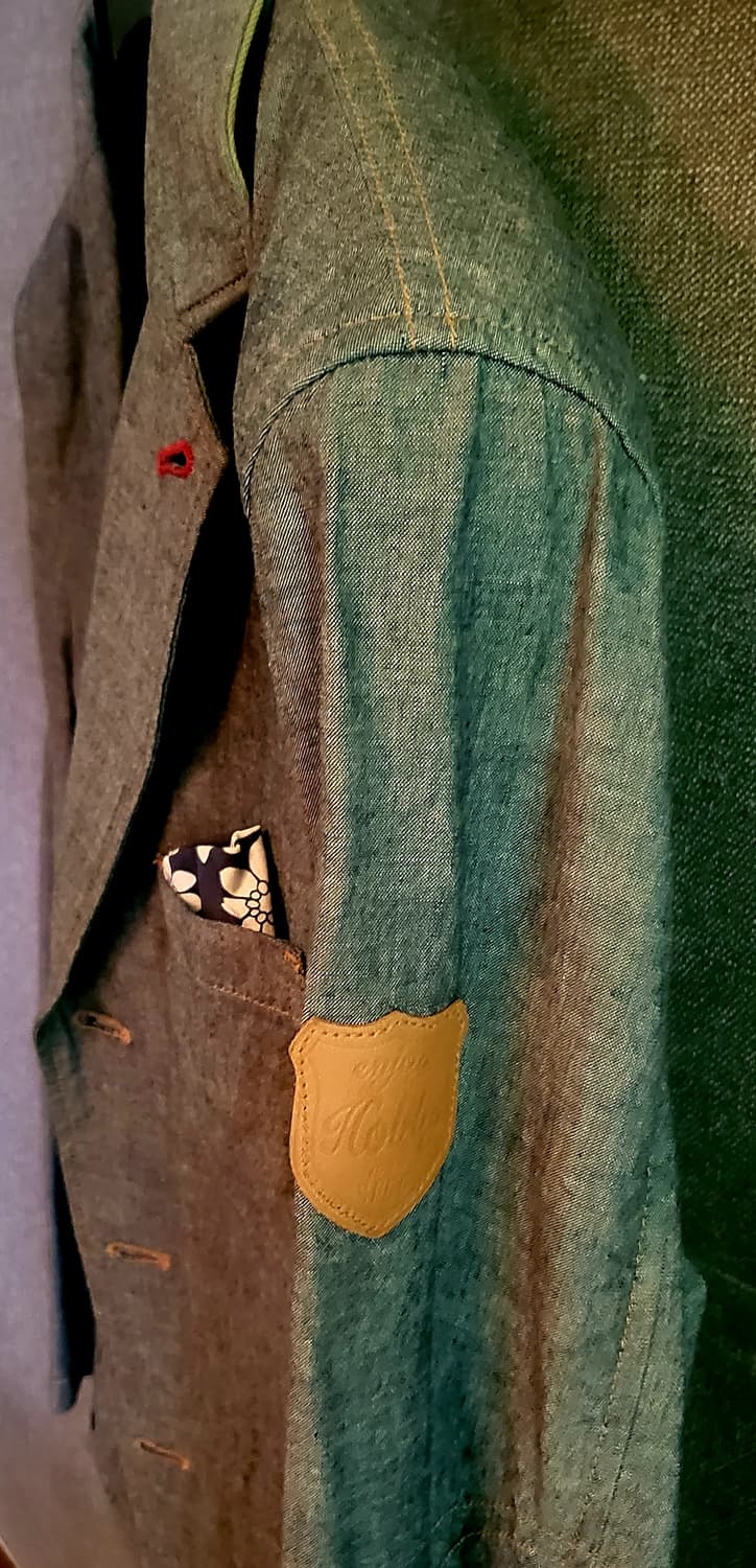 [미착용 택달린 새상품] SIEG 소가죽배색 데님 면 자켓 상품이미지8