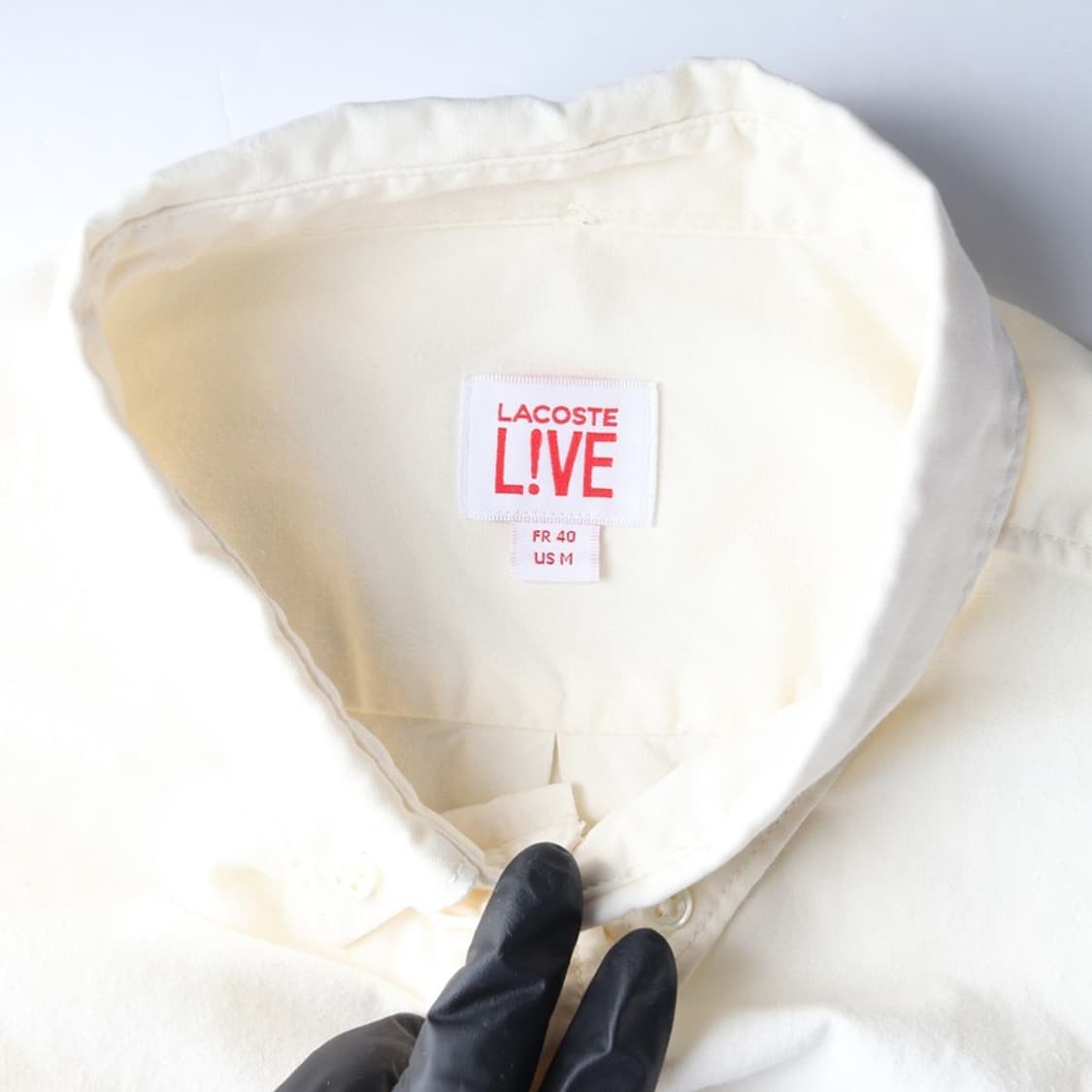 라코스테 라이브 화이트 옥스퍼드 버튼다운 셔츠 M 상품이미지5