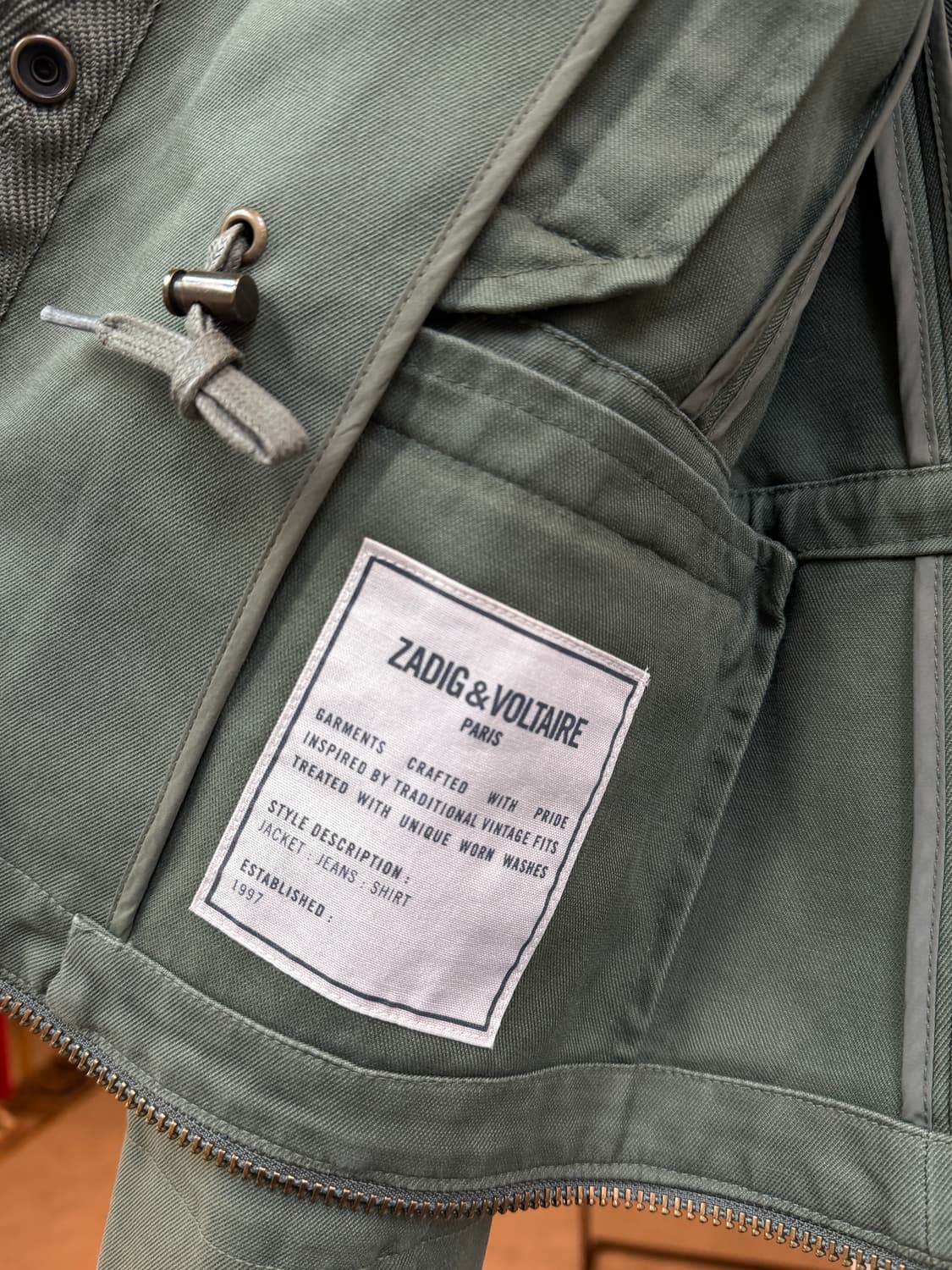 Zadig&Voltaire 자딕앤볼테르 베담 야상자켓 S 상품이미지7