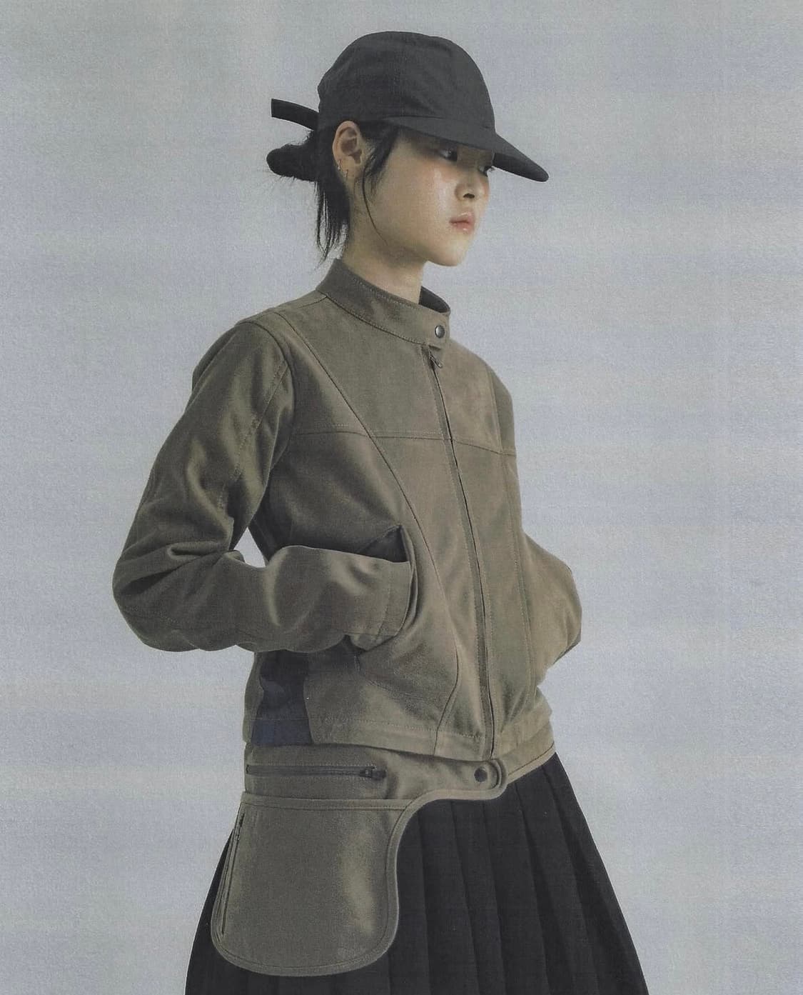 스마트어반유즈풀 스어반 코이세이오 플라워 플리트 스커트 블랙 상품이미지3