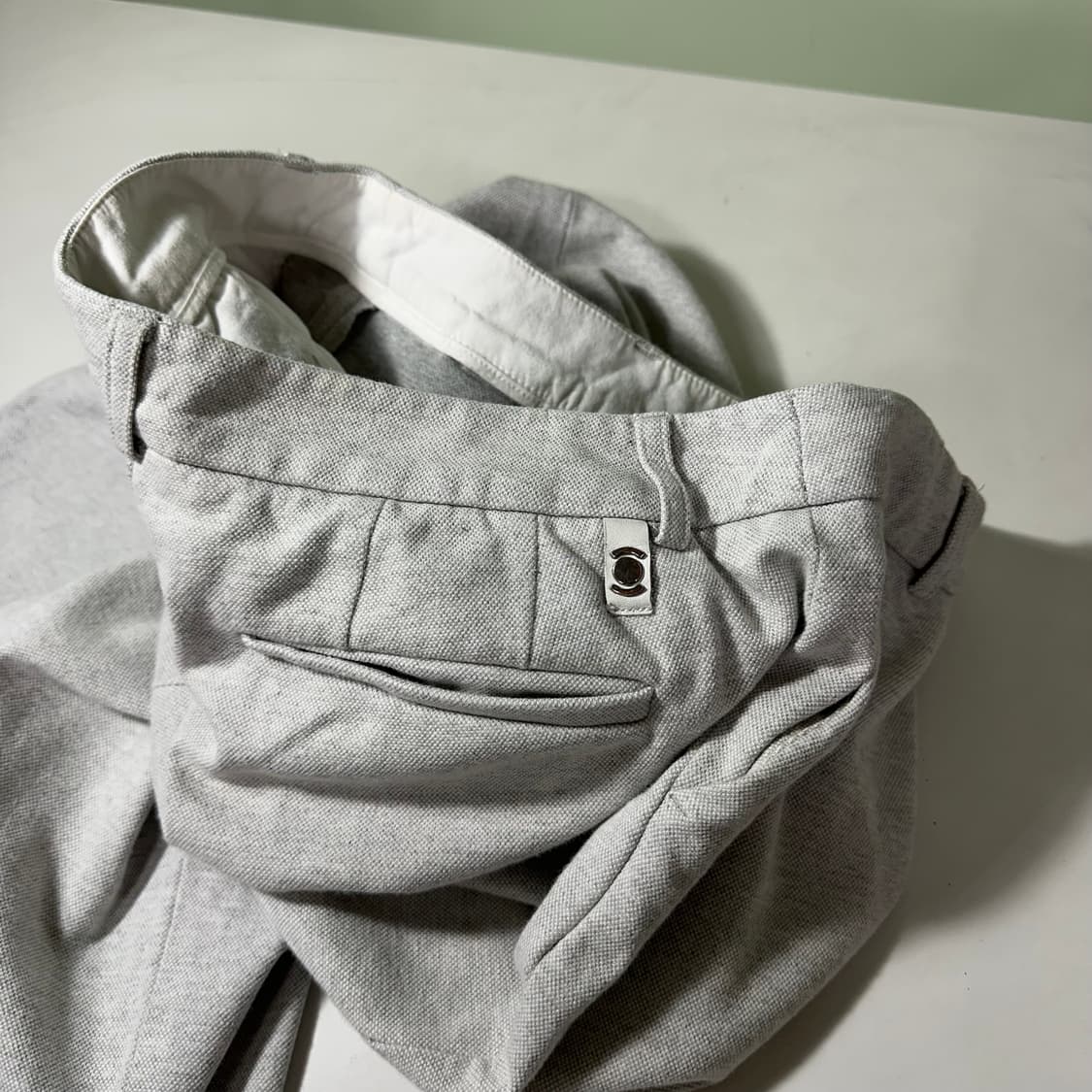 우먼L 와이드앵글 오트그레이 레귤러 스트레이트핏 코튼 골프팬츠 상품이미지2