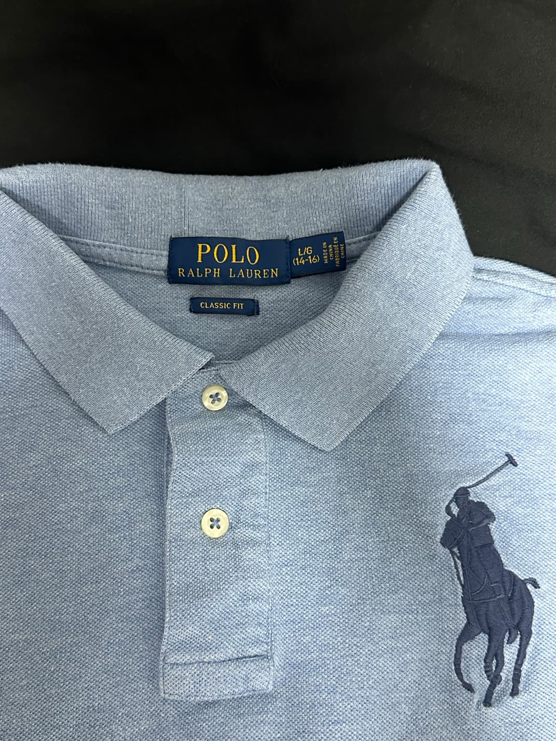 폴로 빅포니 긴팔 카라티 스카이블루 상품이미지2