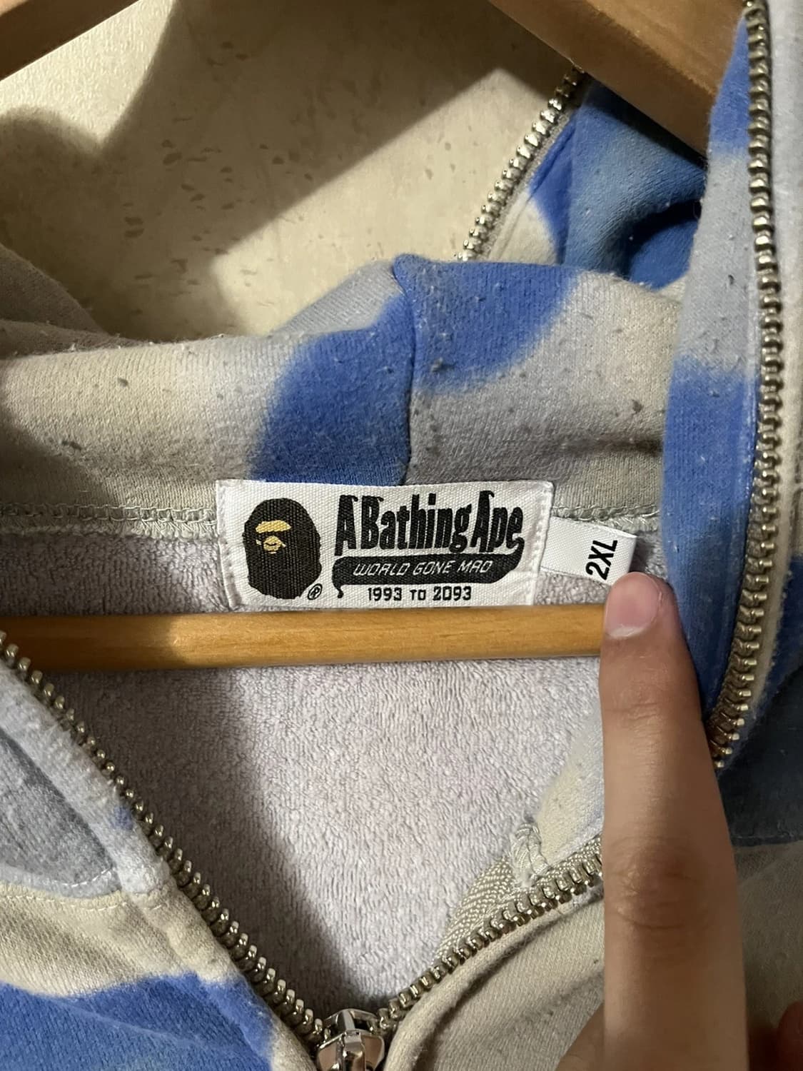 베이프 리퀴드 카모 샤크 풀 후드집업 블루 상품이미지3