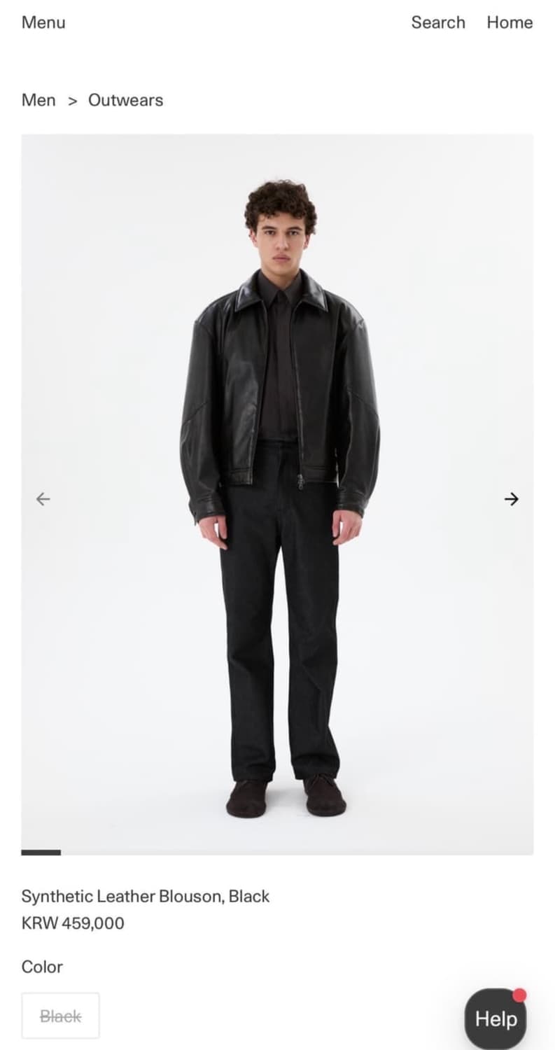 아모멘토 24FW 레더 자켓 L 구매합니다 상품이미지1