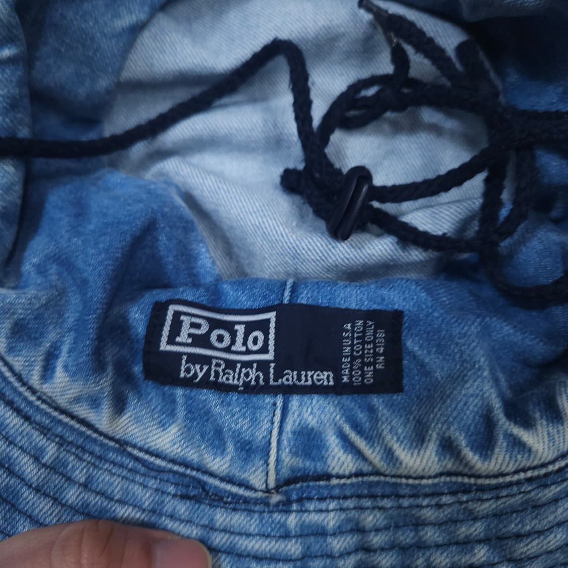 폴로 랄프 로렌 데님 버킷햇 made in usa 상품이미지5