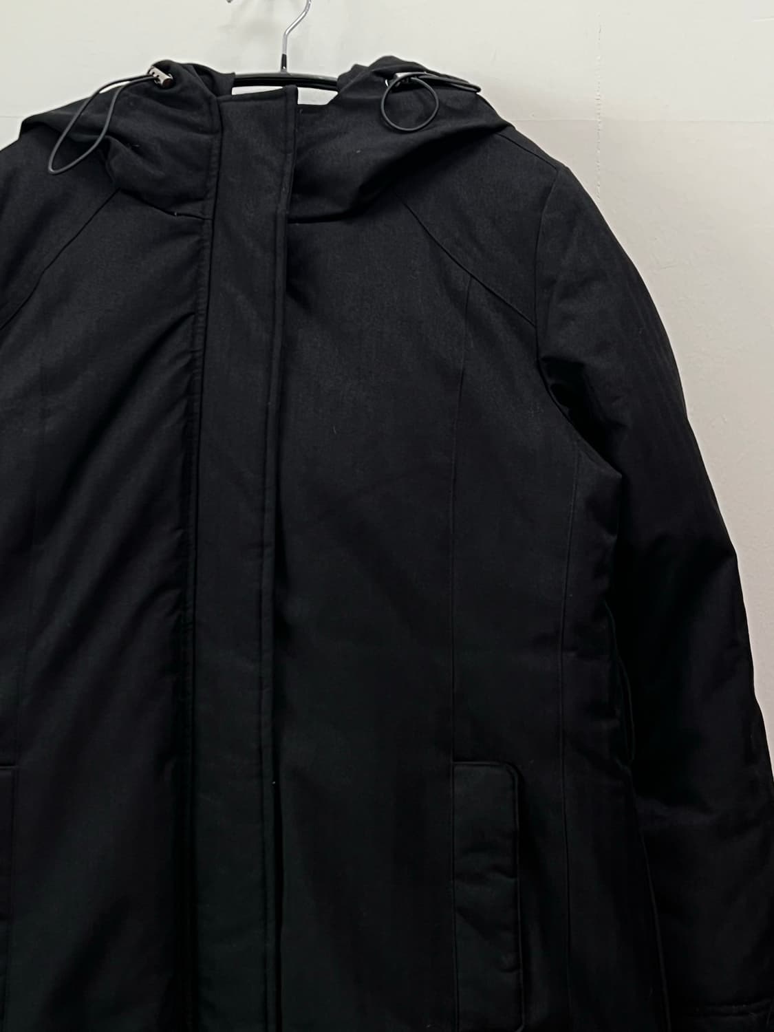 듀엘 덕다운 롱 패딩 야상 자켓 블랙 상품이미지3