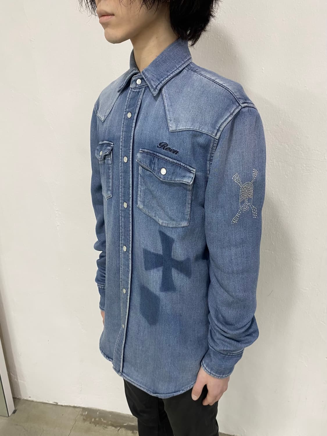 로엔 스트레치 데님 셔츠 상품이미지2