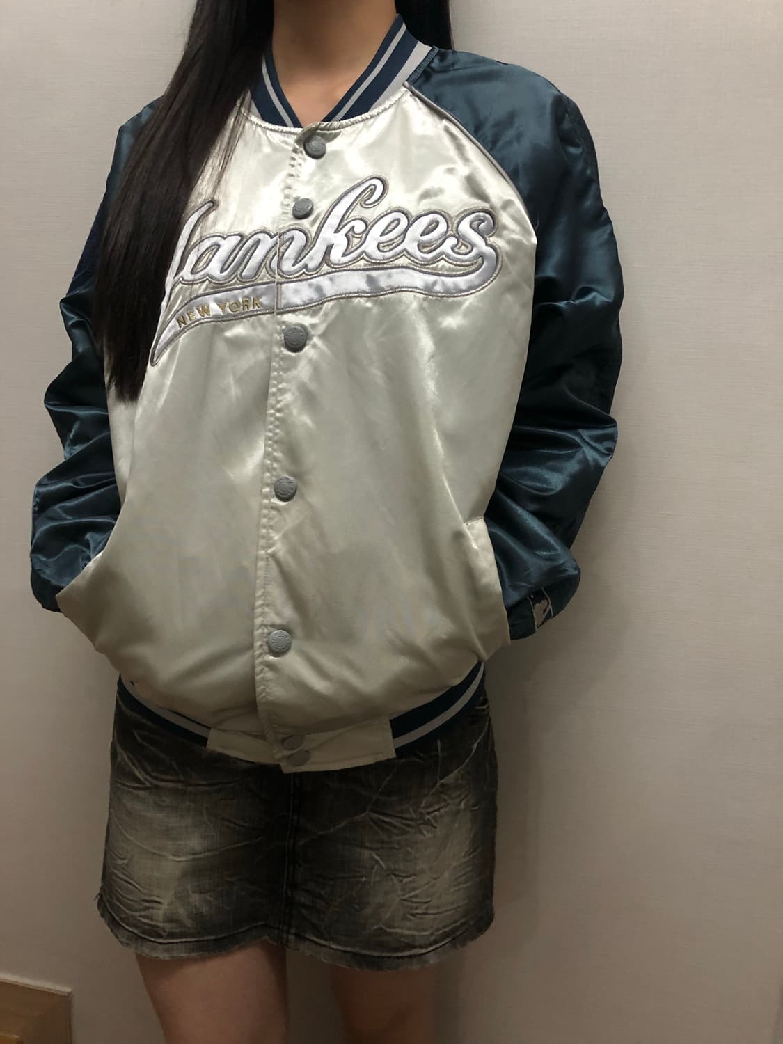 빈티지 mlb 실버 스타디움 자켓 상품이미지7