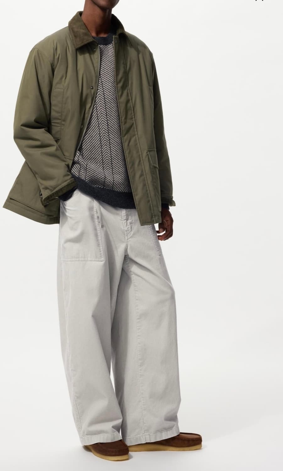 유니클로 JW앤더슨 코듀로이 워크팬츠 그레이(S) 상품이미지1