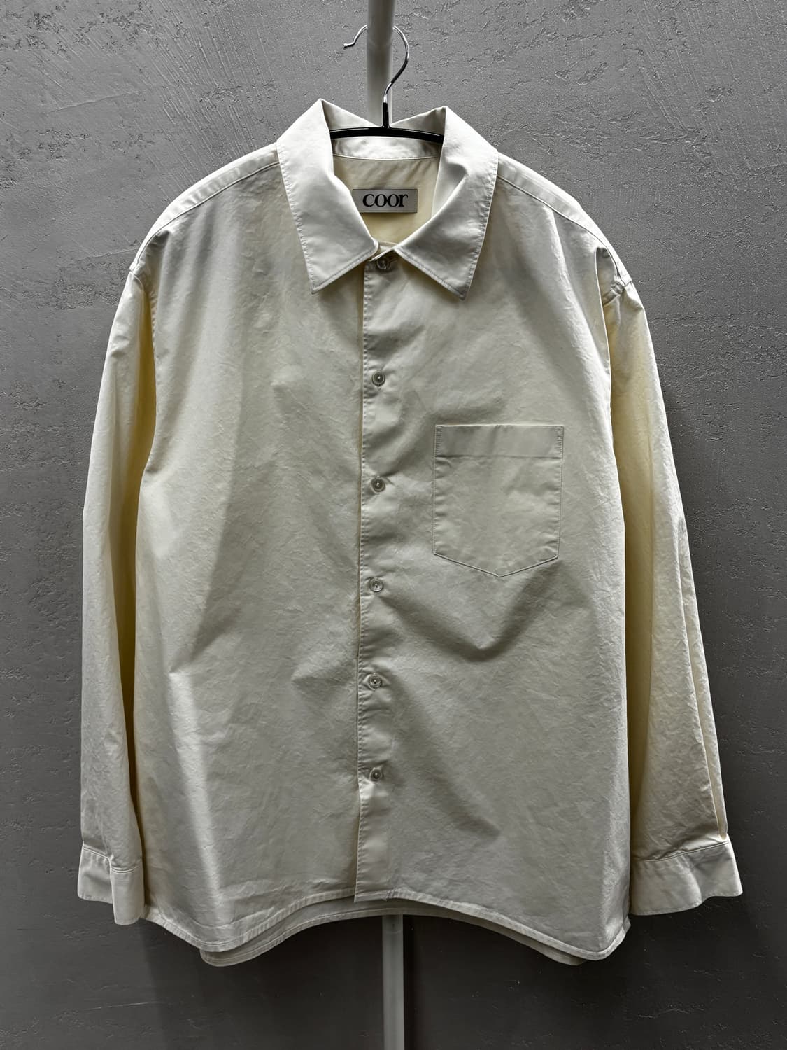 쿠어 COOR 아이보리 셔츠 M 상품이미지7