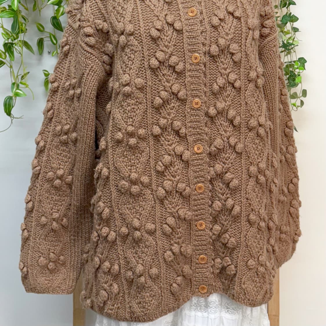 JPN/ 세일로팝콘가디건 브라운팝콘가디건 모리걸가디건 상품이미지3