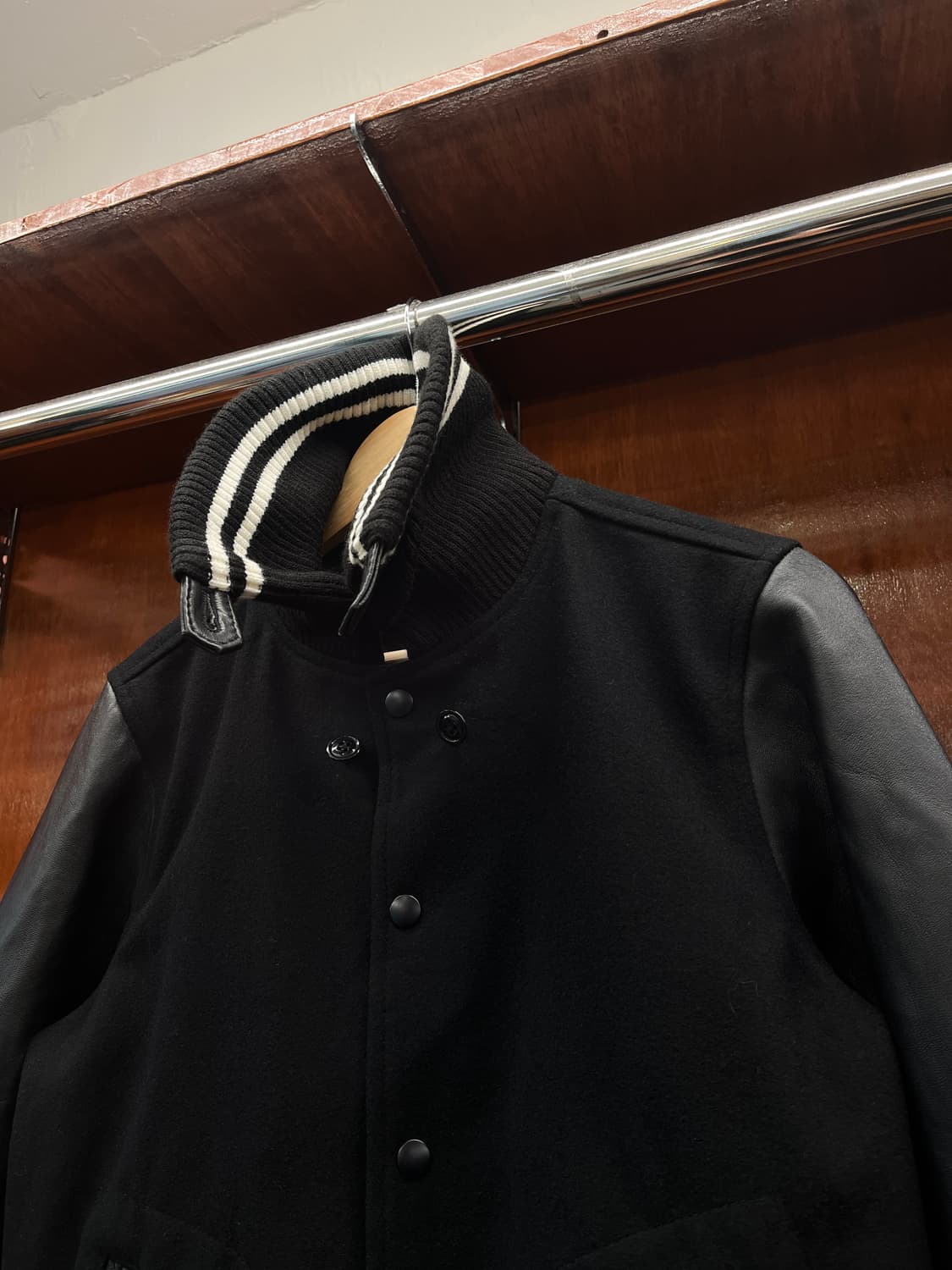 빔즈 울 레더 하이넥 바시티 자켓 [ 66 ] 상품이미지5