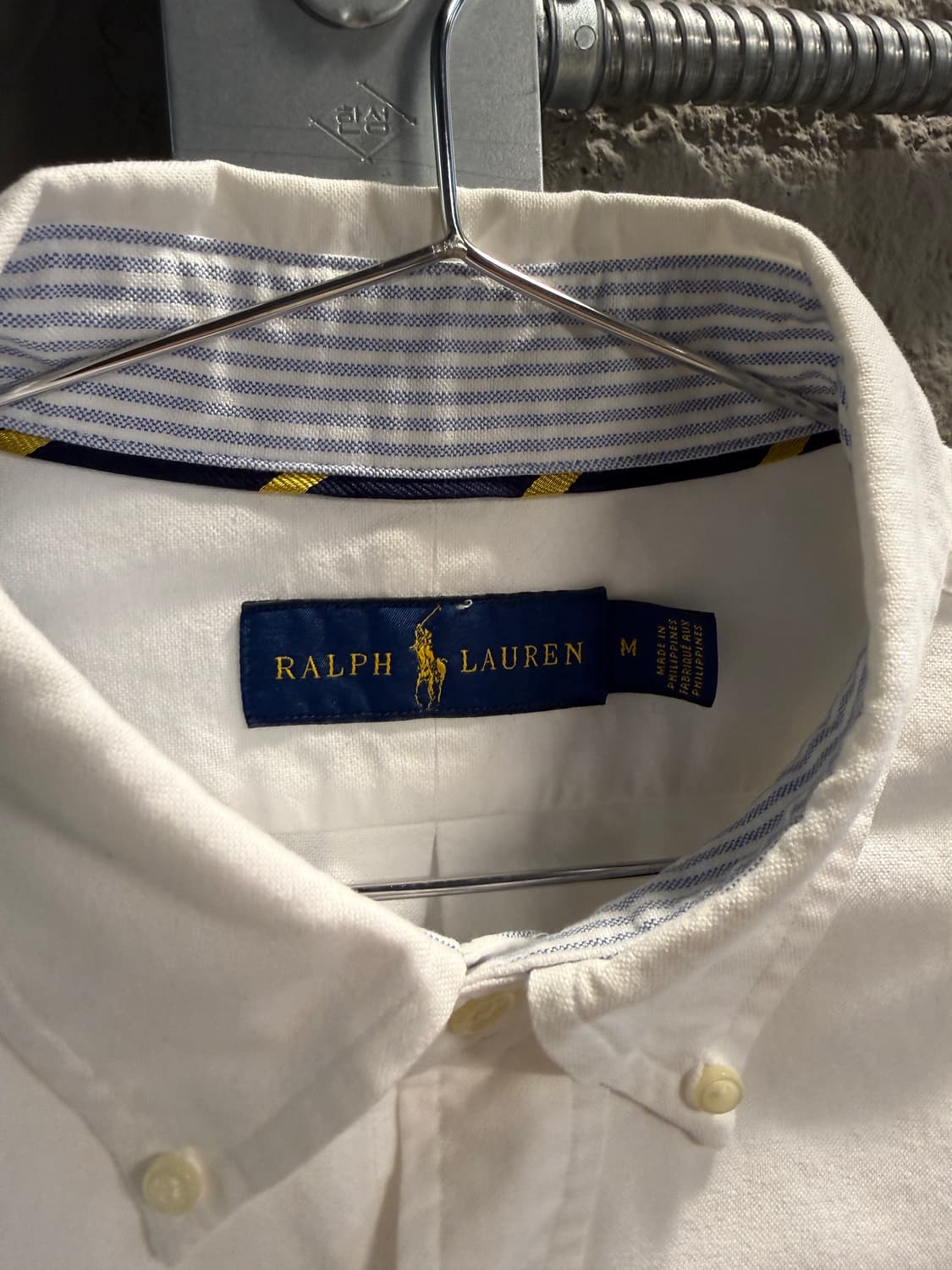 폴로 랄프로렌 옥스포드 버튼다운 셔츠 화이트 M 상품이미지4