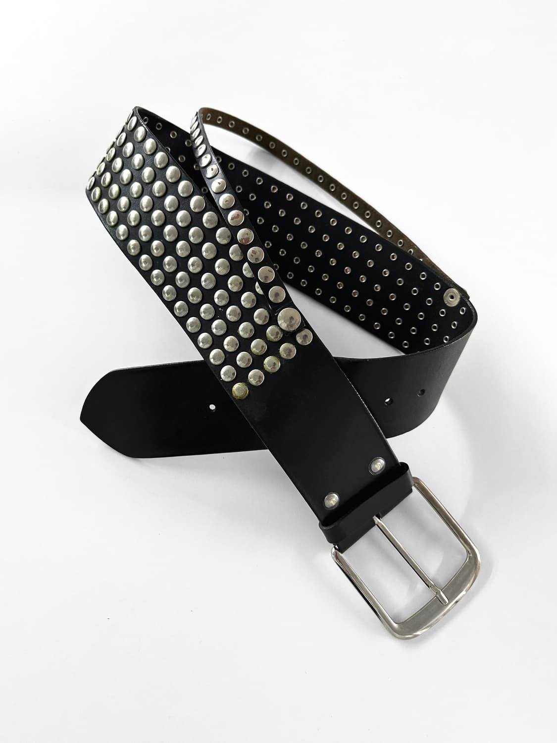(Rare) A.F. VANDEVORST 더블 레이어 스터드 레더 벨트 상품이미지2