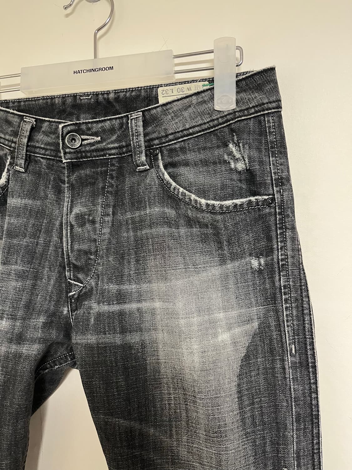 디젤 워싱 흑청 데님팬츠 상품이미지3