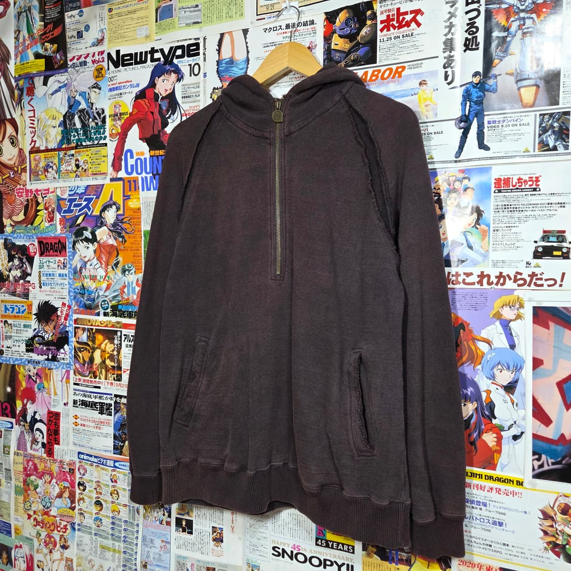JPN 사이드 절개 그런지 아노락 후드티 상품이미지2