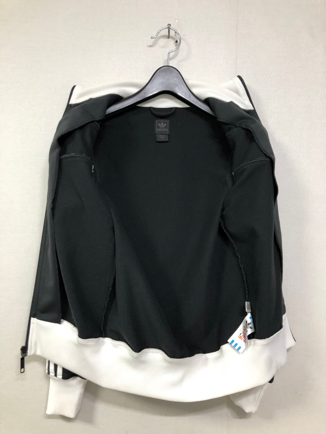 아디다스 셰브론 베켄바우어 여성 딱붙핏 트랙탑 져지 _ 블랙 XS 상품이미지7