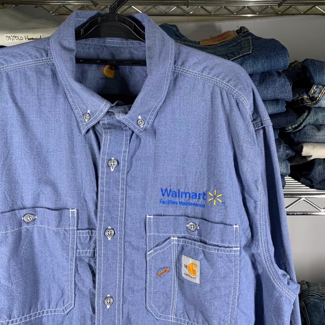 [L] 칼하트 FR 샴브레이 워크셔츠 상품이미지1