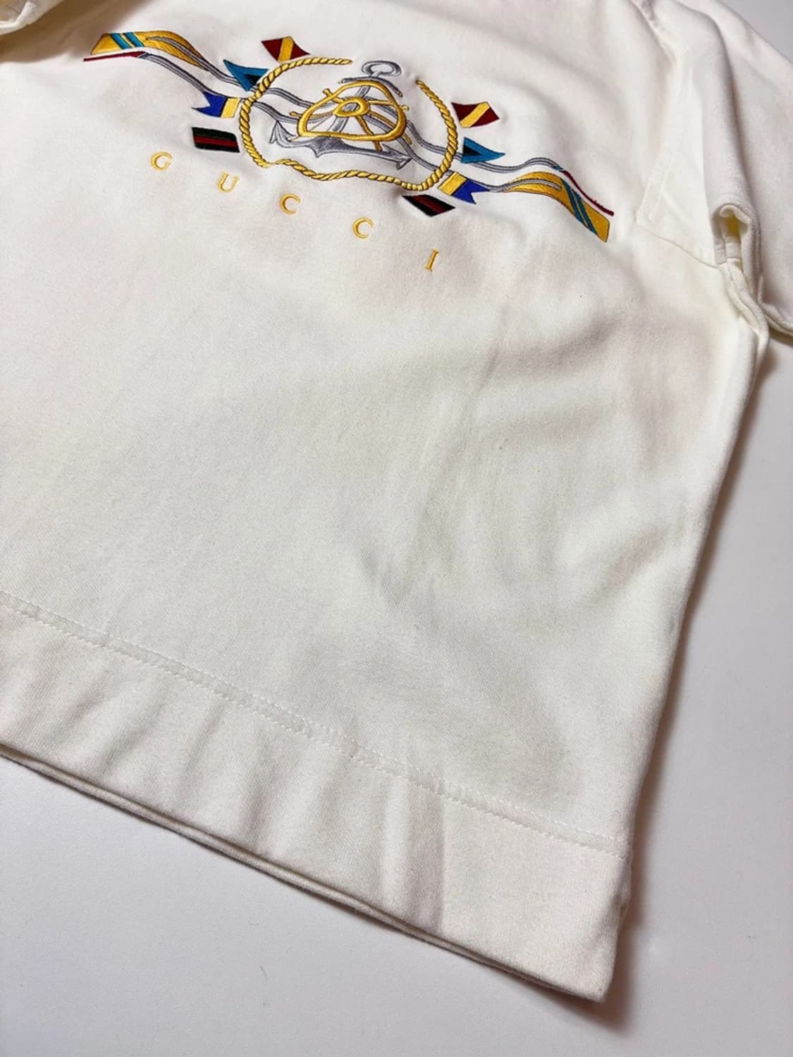 구찌 GUCCI 90's 빈티지 마린 자수 반팔 티셔츠 PN8855 상품이미지3