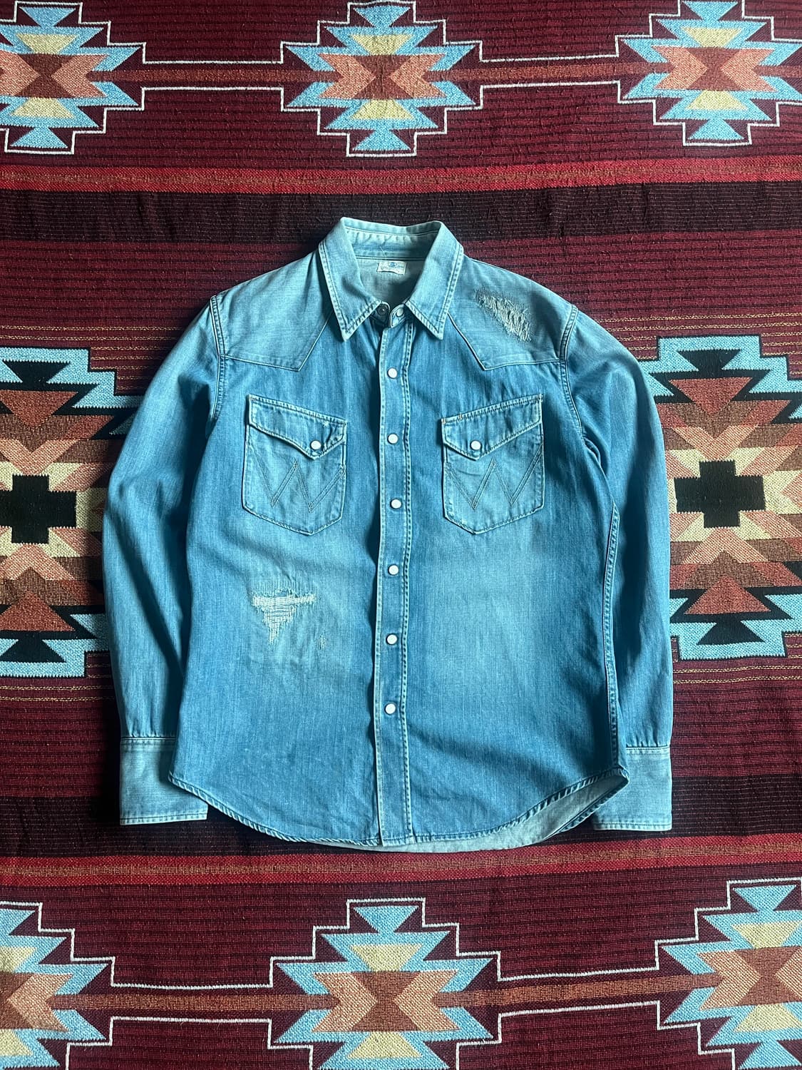 랭글러 데님 웨스턴 셔츠 Wrangler Blue Bell 상품이미지1