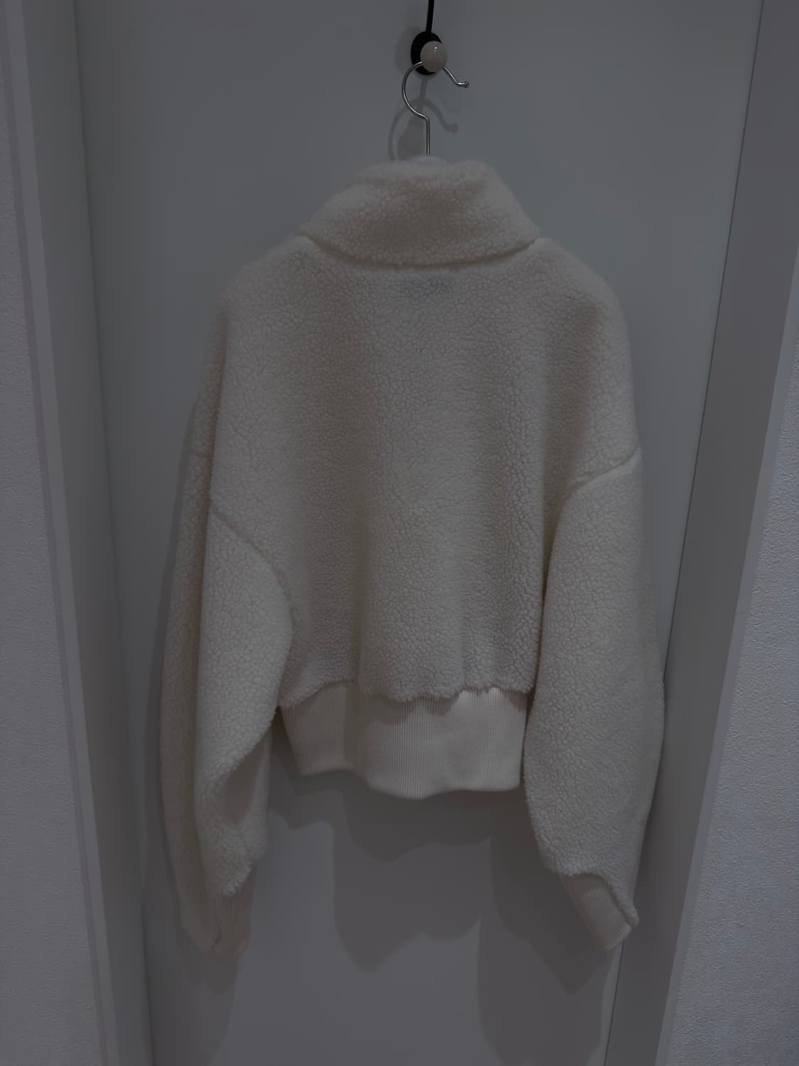 로우클래식 양털 테리 집업 아이보리 탑 상품이미지9