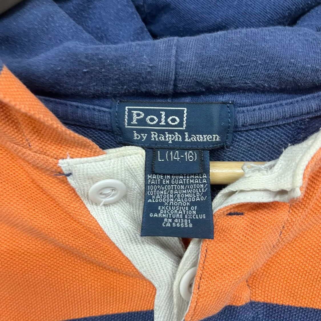 폴로 랄프로렌 스트라이프 후드 슬리브 셔츠(L) 상품이미지7