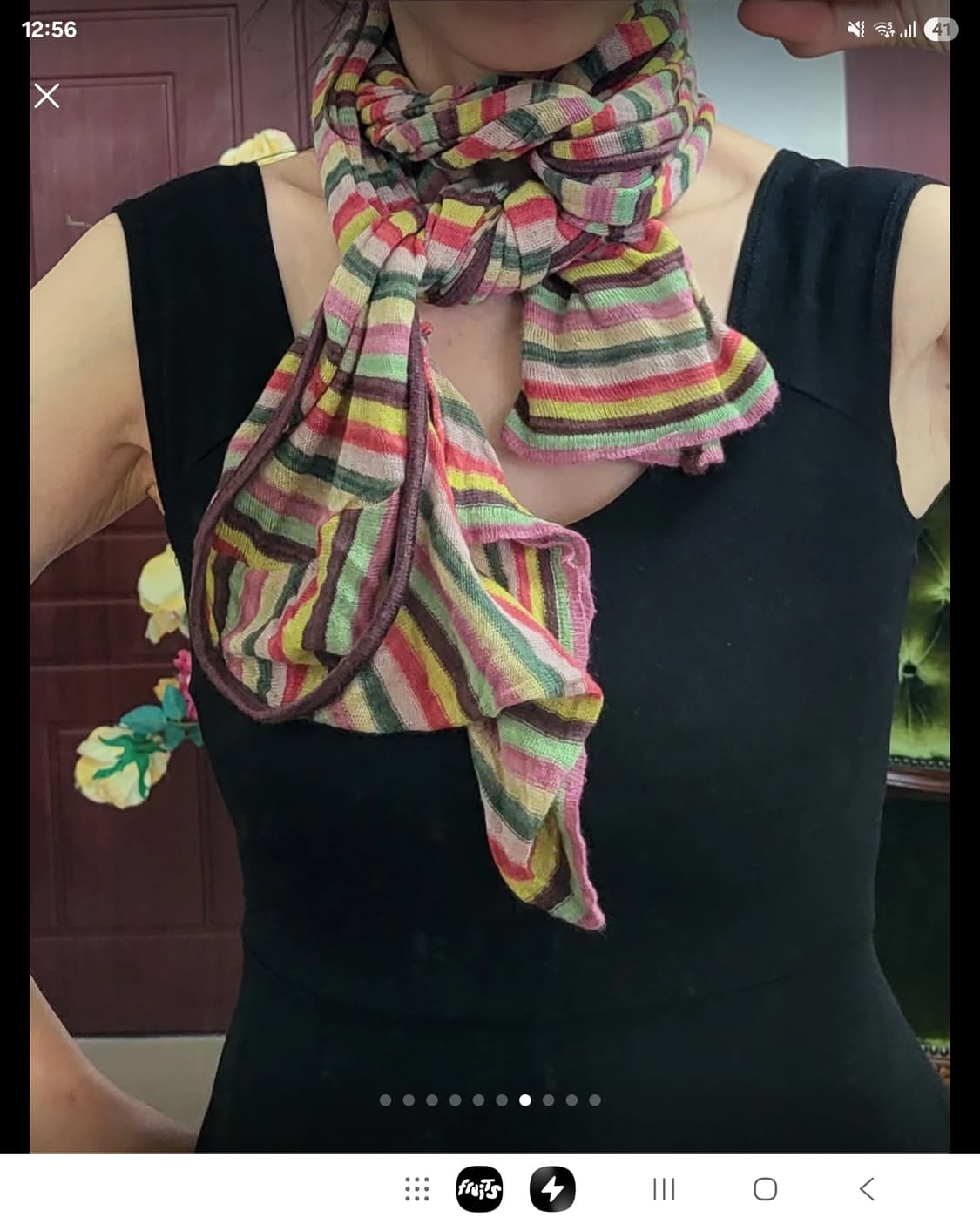 린넨 100% 천연섬유 프랑스 쿠가이 가디건 숄 스카프 상품이미지5