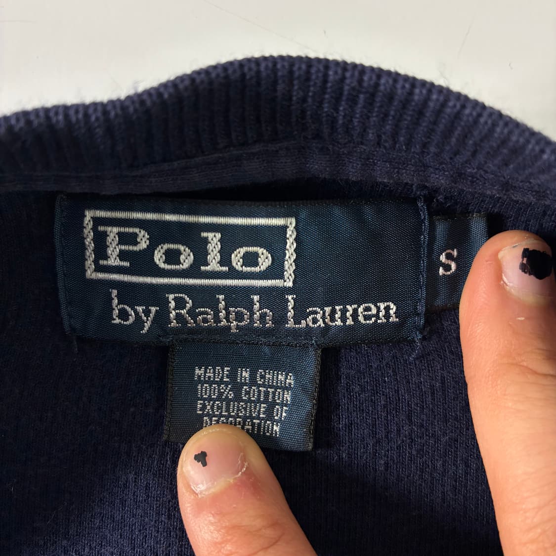 Polo  폴로 랄프로렌 자수 코튼 네이비 맨투맨   상품이미지4