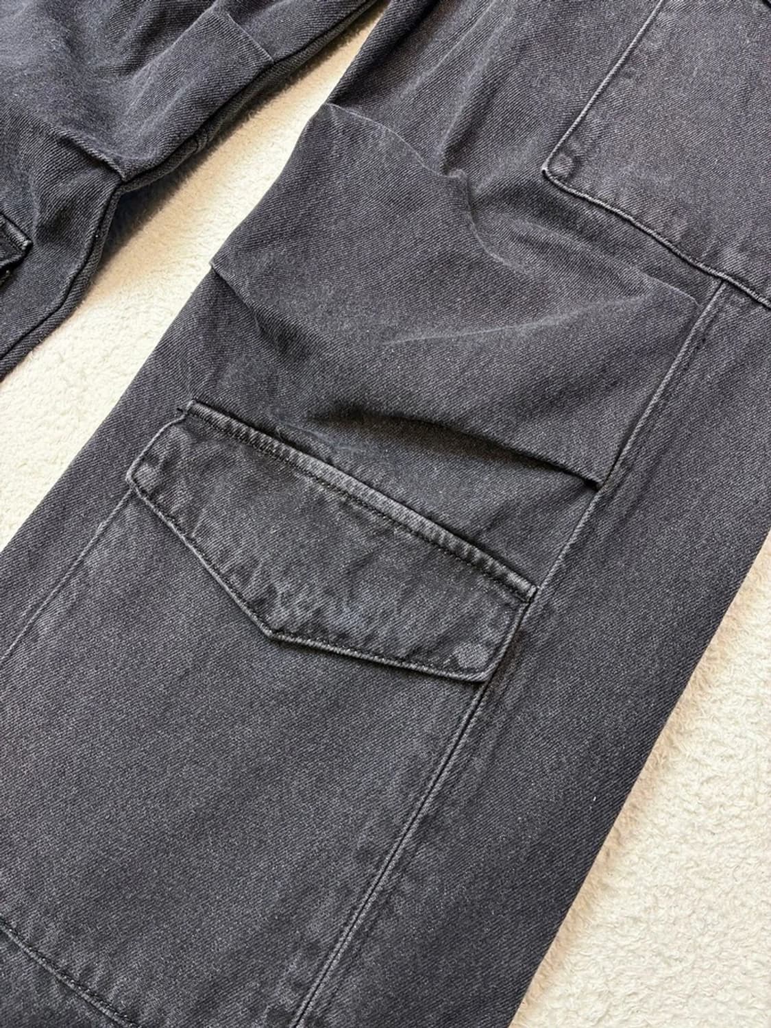 노이어 피그먼트 다잉 유틸리티 카고 와이드 데님 팬츠 PN6121 상품이미지4