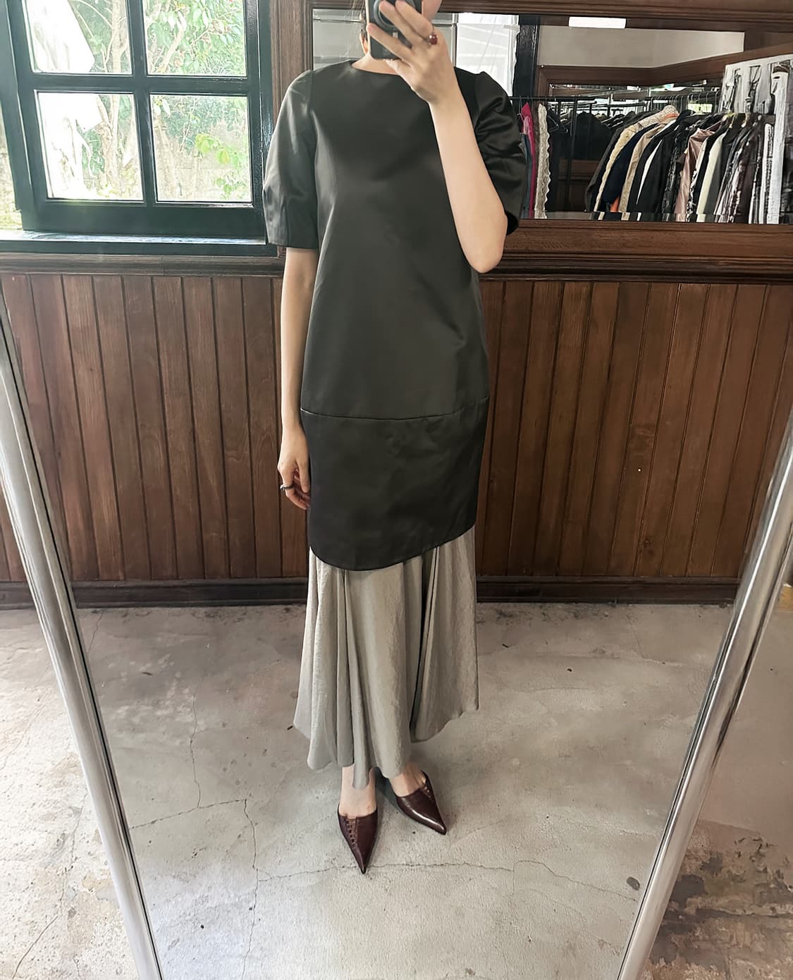 THEORY LUXE balloon mini dress 상품이미지4