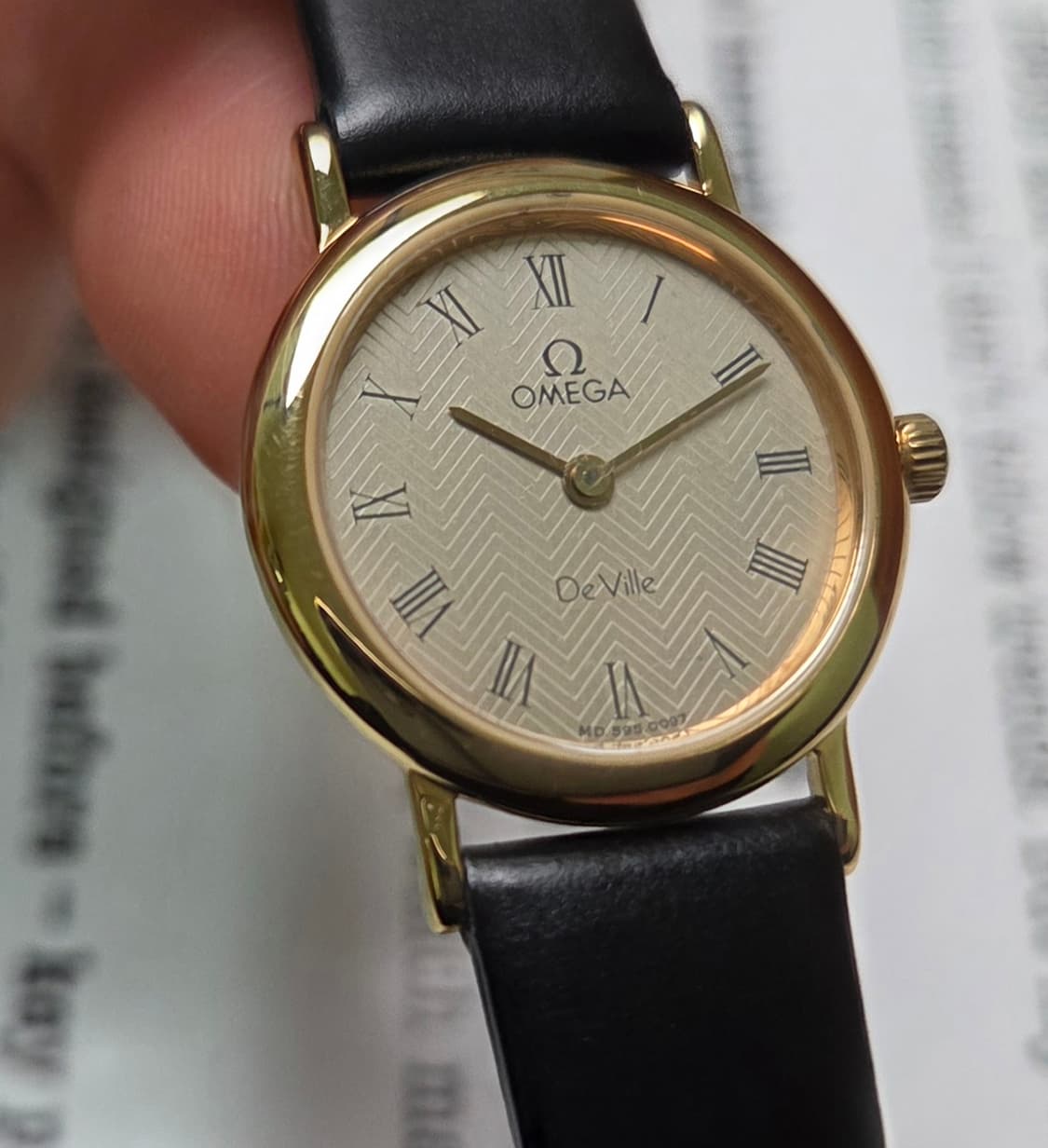 빈티지 오메가 드빌 동전쿼츠 로만골드 격자다이얼 논데이트 여성용 상품이미지8