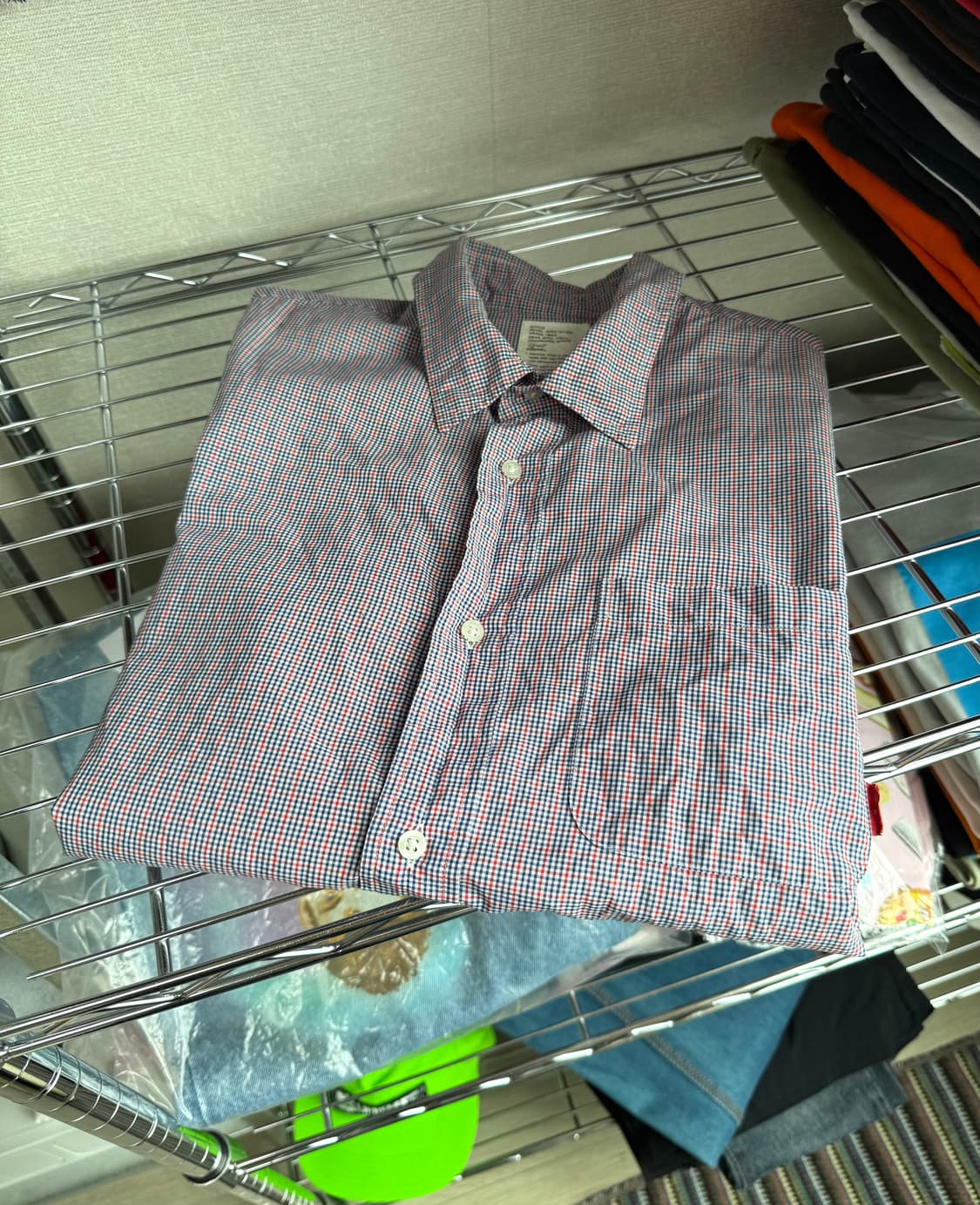 더블탭스 체크 반팔 셔츠 상품이미지2