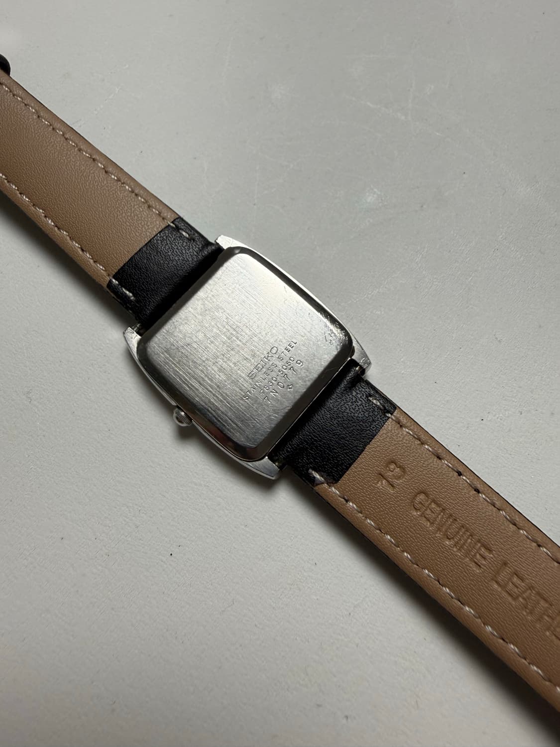 세이코 Seiko 쿼츠 스퀘어 블랙 상품이미지4