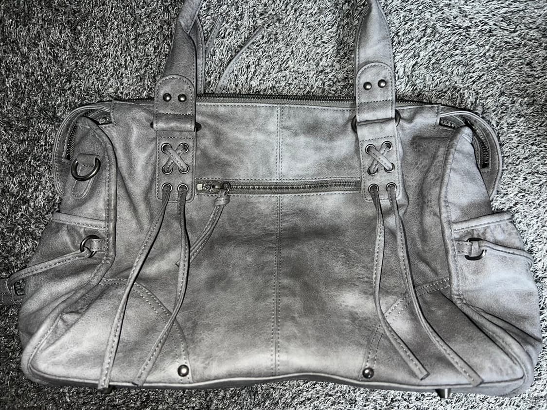 팬시클럽 벨티드 워싱 레더백 가방 상품이미지6