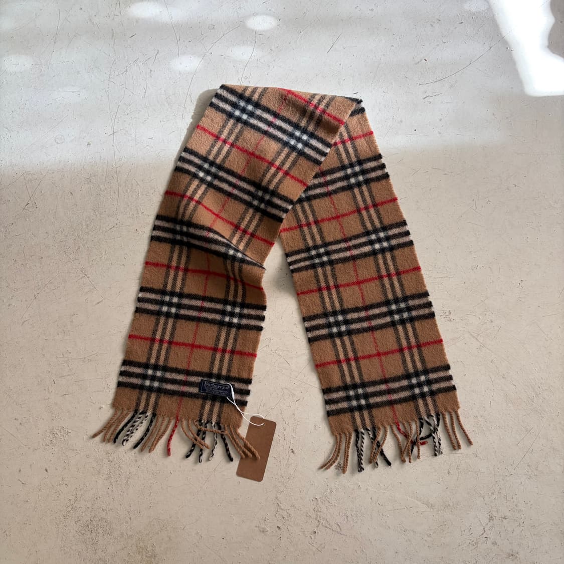 90s 버버리 숏 빈티지 울 머플러 OS 상품이미지3