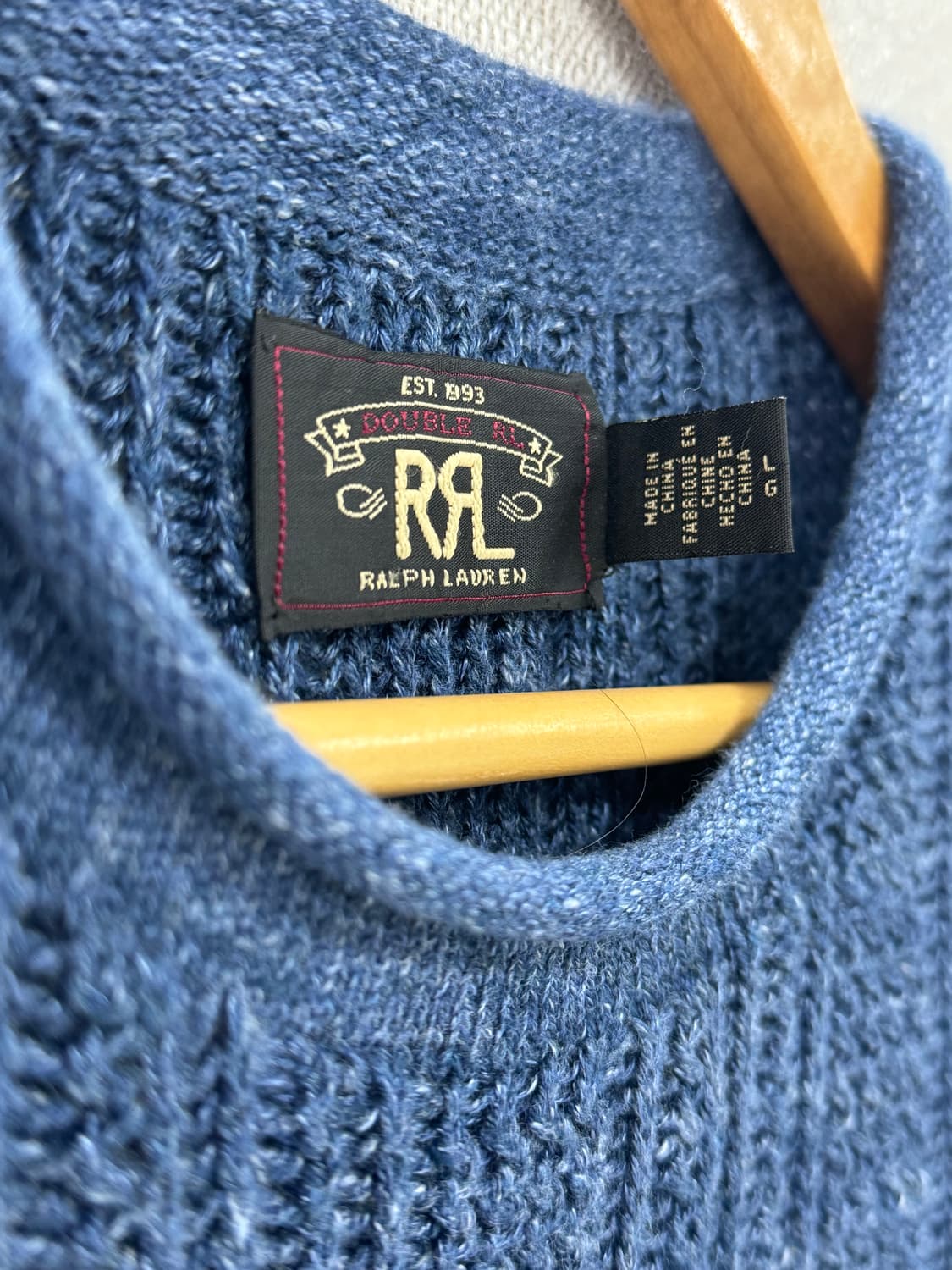 더블알엘 코튼 린넨 롤넥 스웨터 / L 상품이미지2