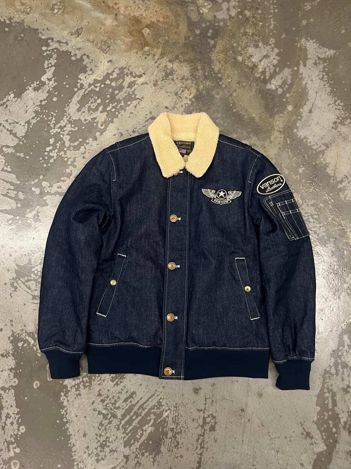 밴슨 시어링 데님 점퍼 L 상품이미지1