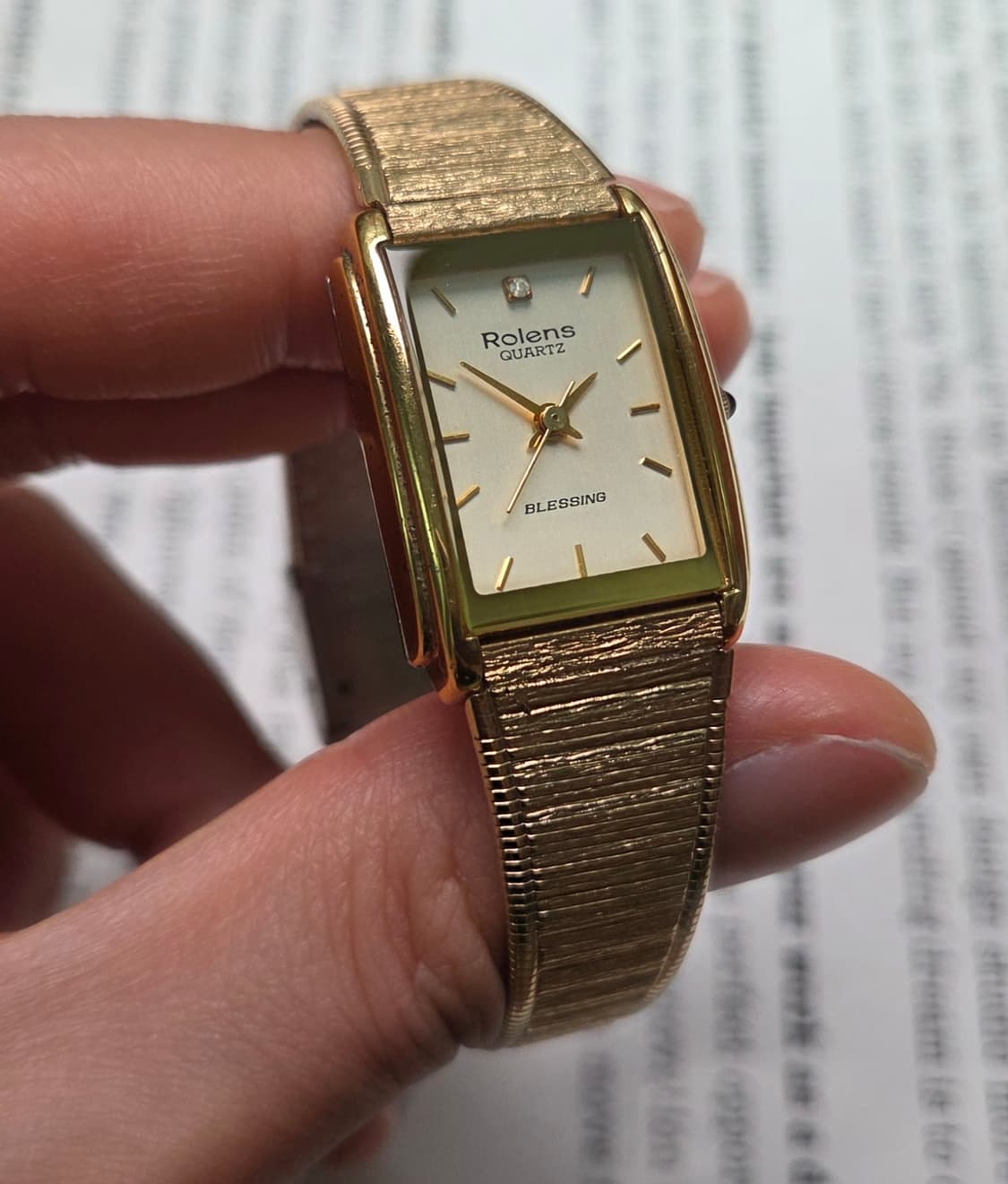 데드스탁] 빈티지 로렌스 블레싱 사각탱크 쿼츠 여성용 브레이슬릿 ver. 상품이미지6