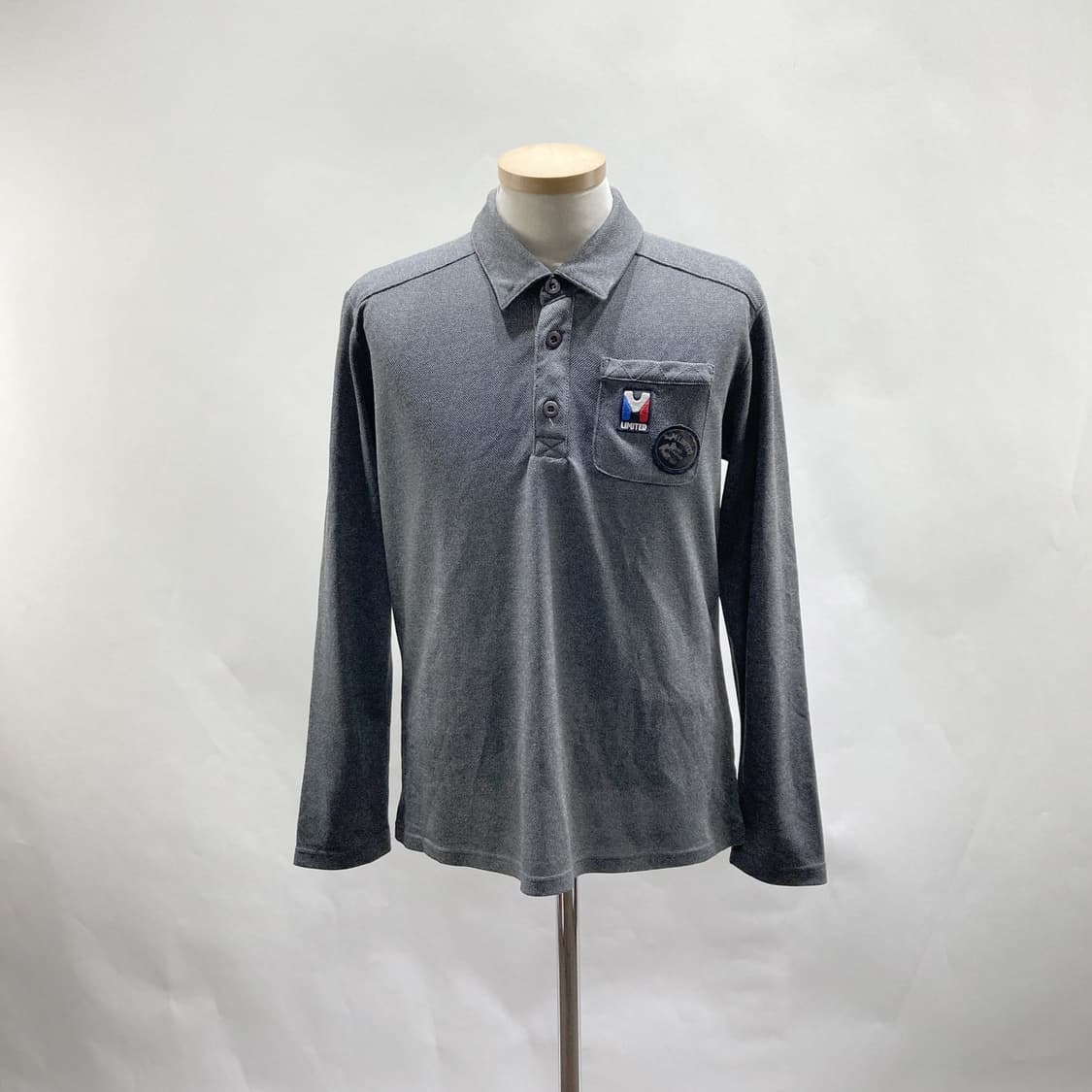 엠리밋 남성카라긴팔티셔츠 그레이 95  상품이미지1