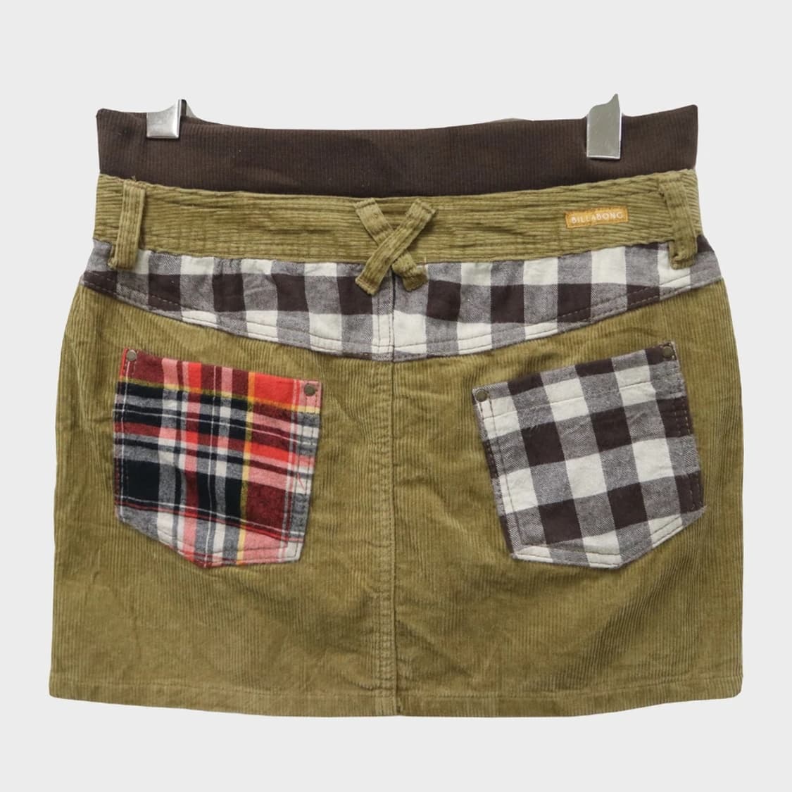 빌라봉 골덴 체크 포인트 밴딩 미니 스커트 61497 상품이미지2