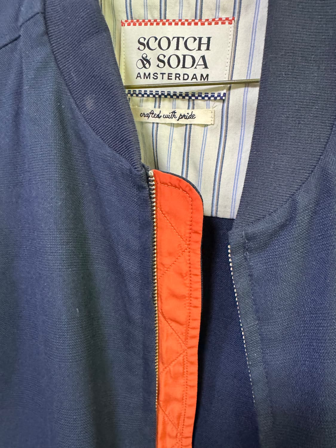 네덜란드 Scotch & Soda 남성 봄버 자켓 네이비 상품이미지7