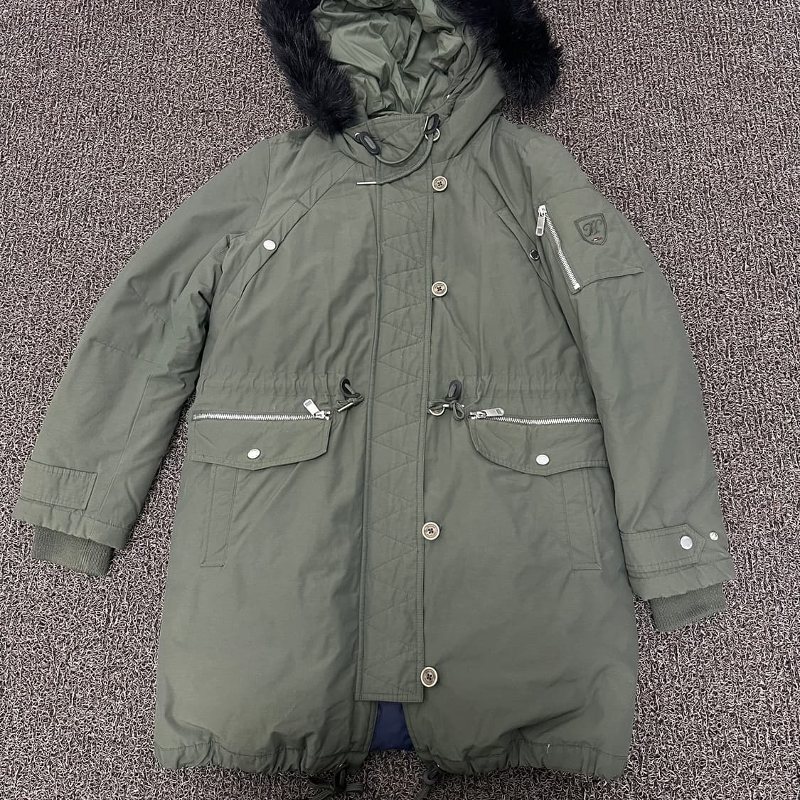 타미힐피거 여성 구스다운 야상 점퍼 패딩 카키 M 상품이미지1