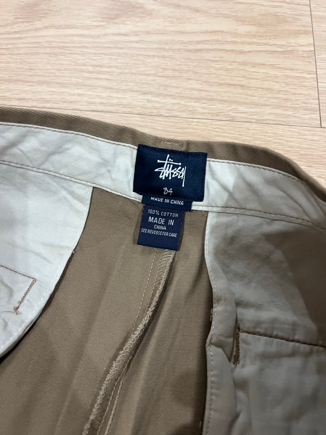 스투시 아카이빙 s로고 워시드 치노 하프팬츠34 상품이미지4