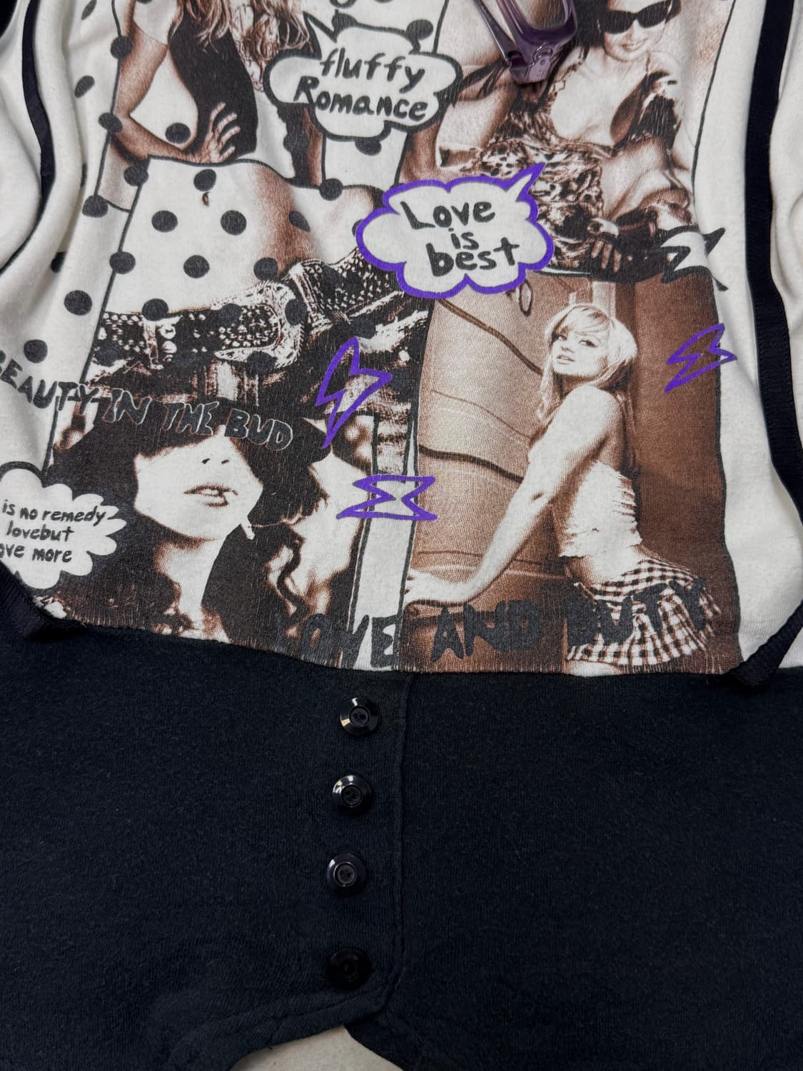 갸루 멜빵 프린팅탑 상품이미지4