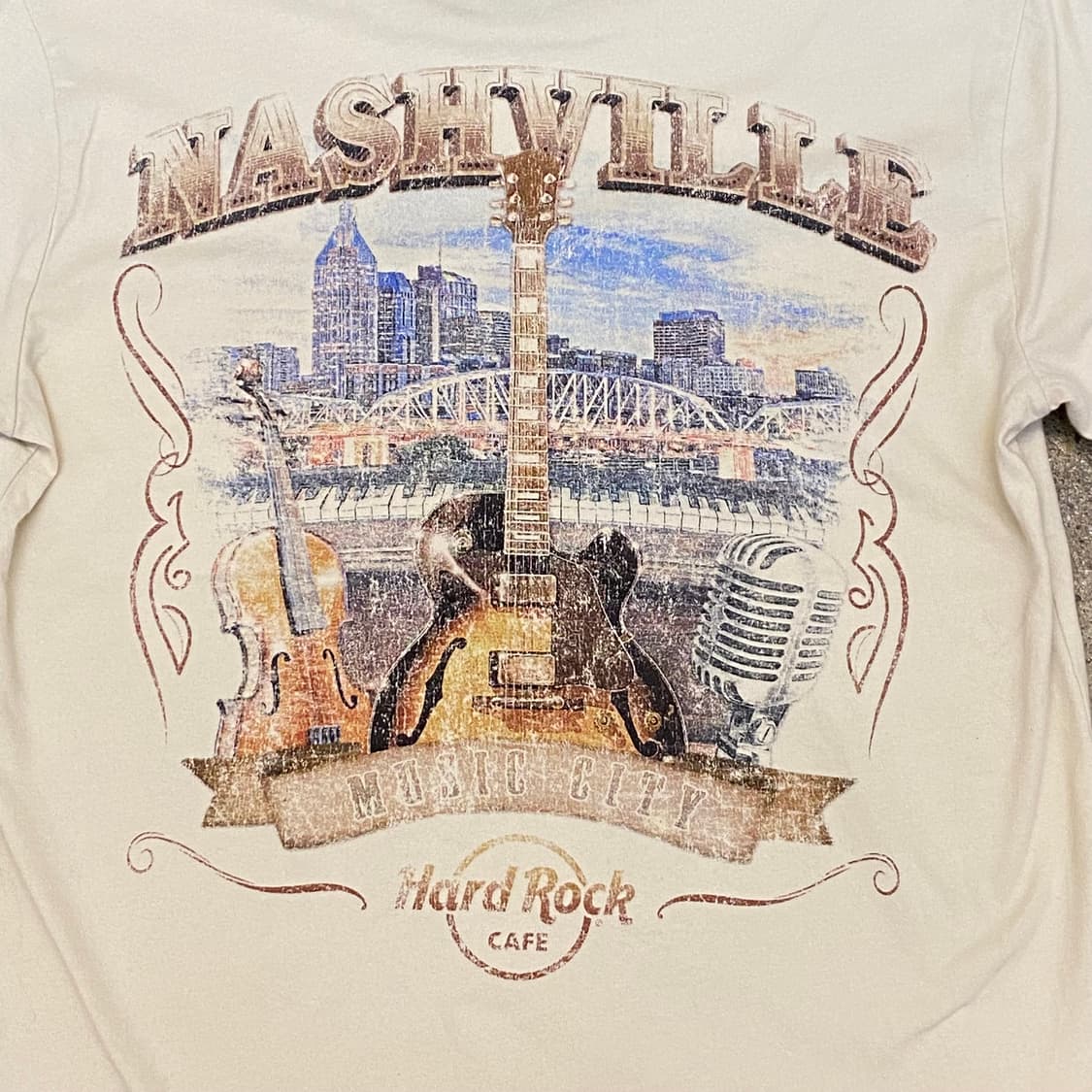 미국 빈티지 하드락 카페 네슈빌 투어티 락티셔츠 반팔티 상품이미지2